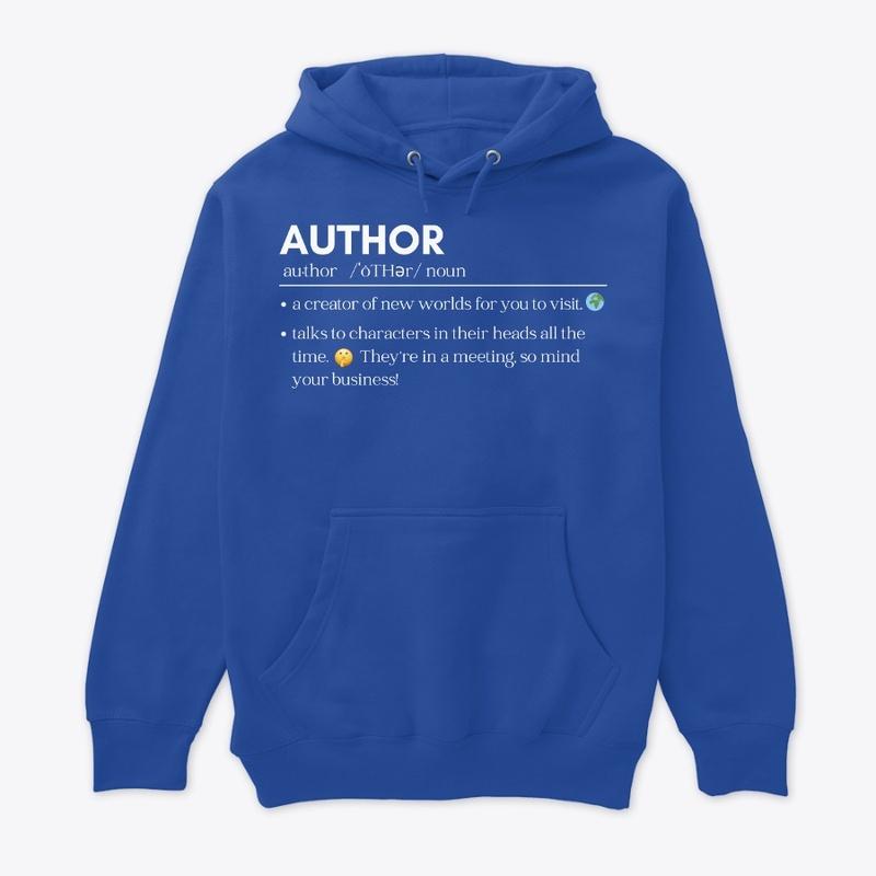 Author Definition Tee White Font