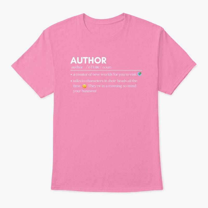 Author Definition Tee White Font